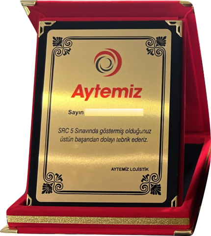Kadife kutulu plaket