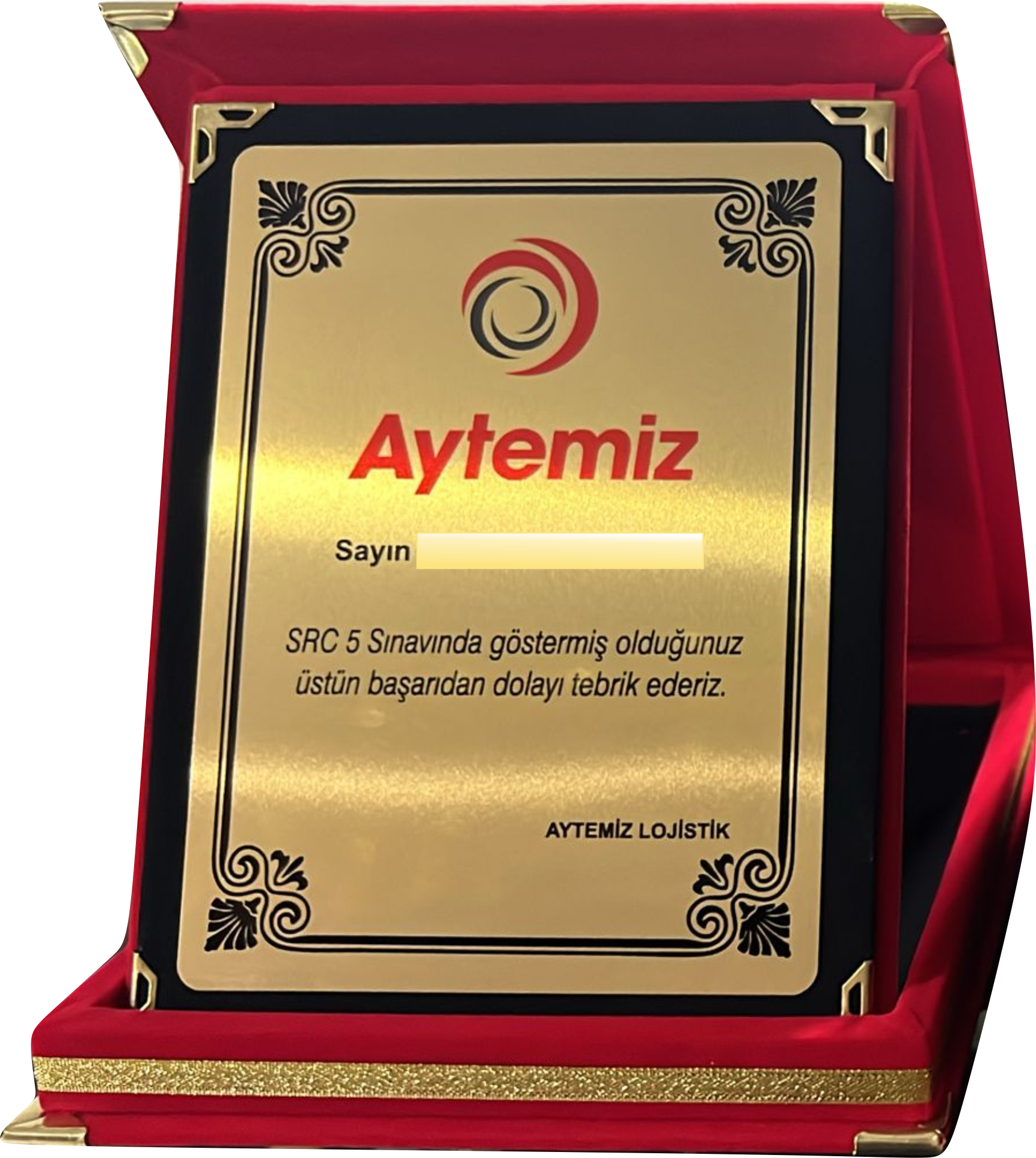plaket3 Kadife kutulu plaket - Görsel 1