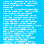 Forklift Talimatı