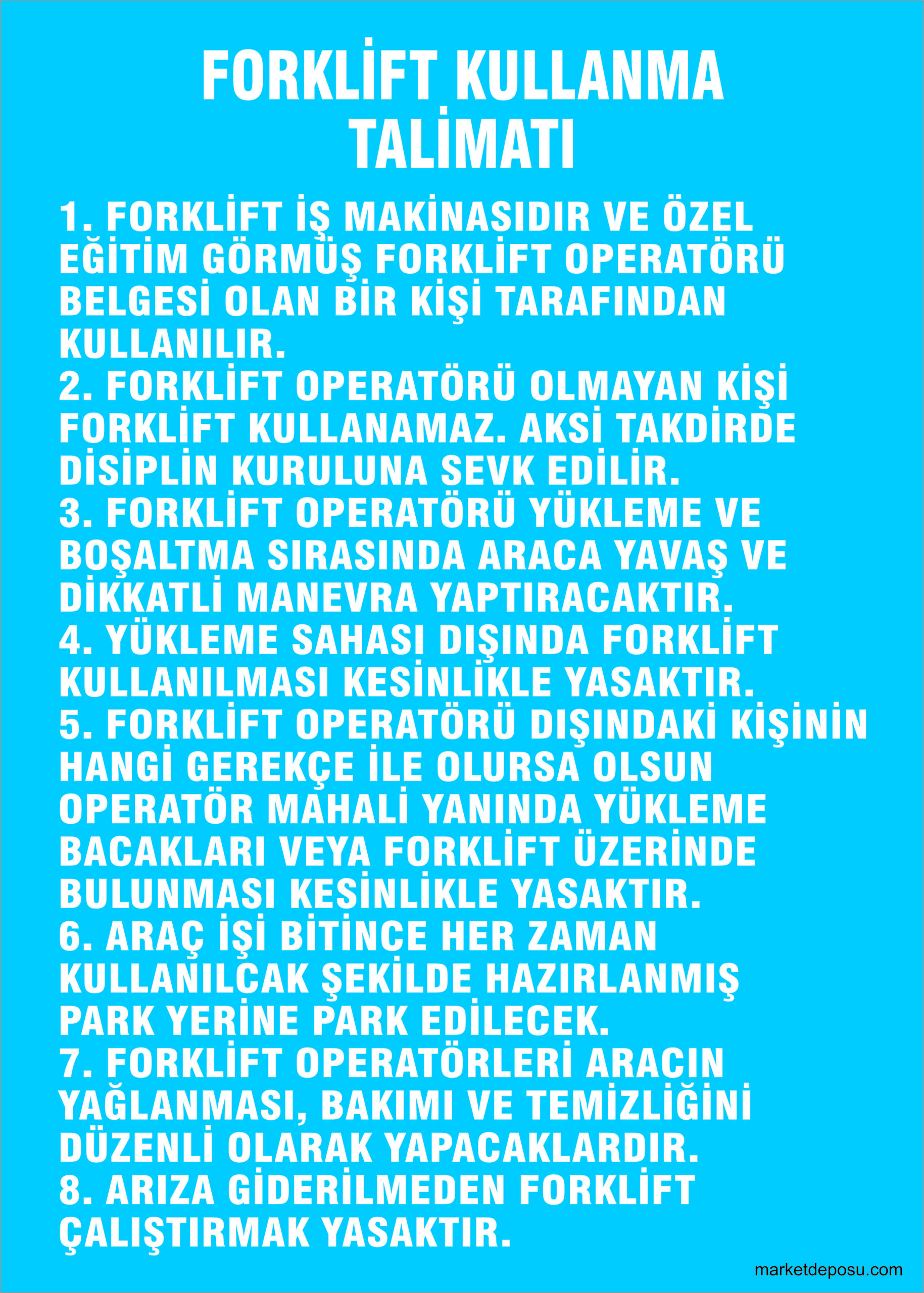 Forklift Talimatı Forklift Talimatı - Görsel 1