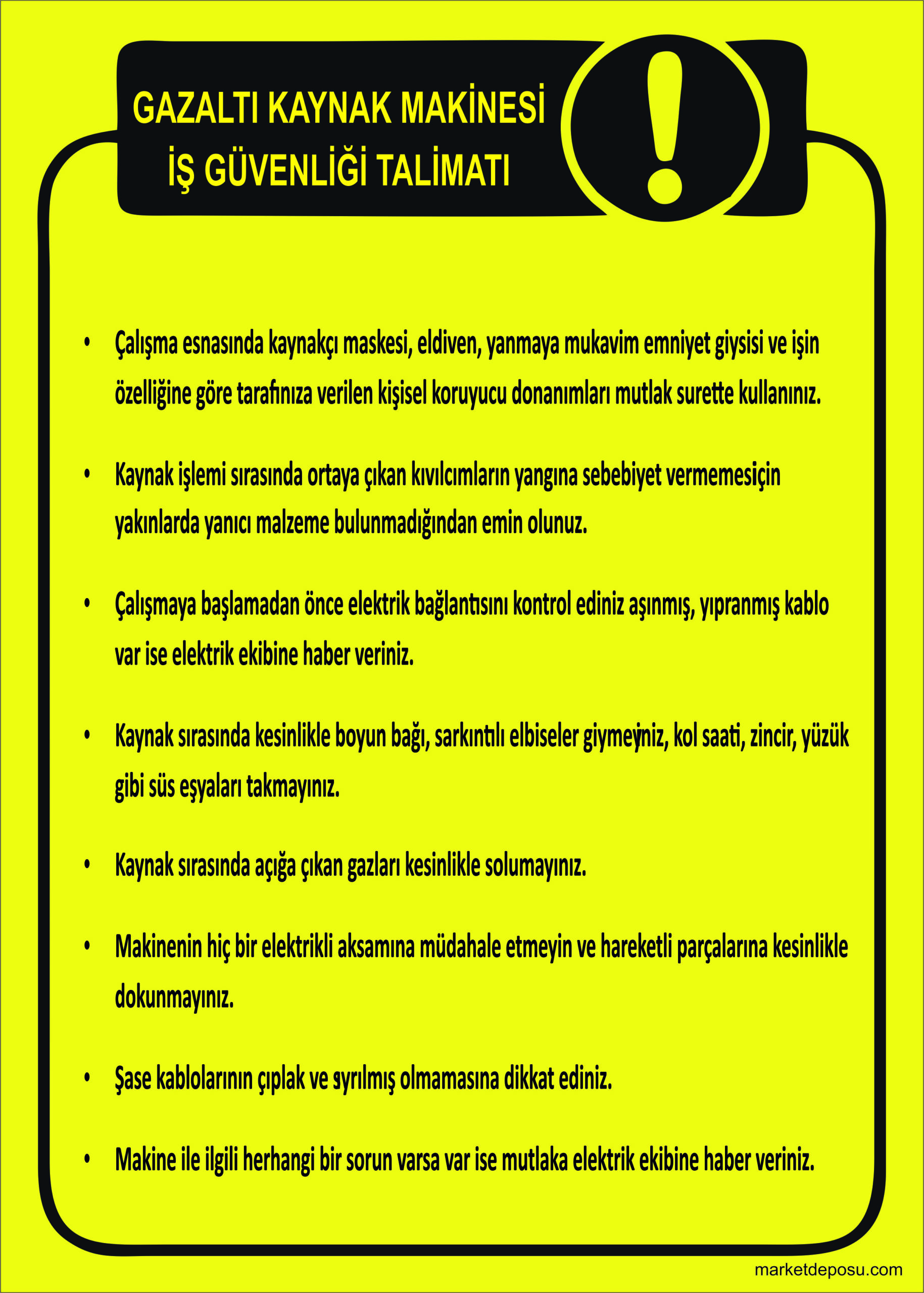 Gazaltı Kaynak Talimatı Gazaltı Kaynak Talimatı - Görsel 1