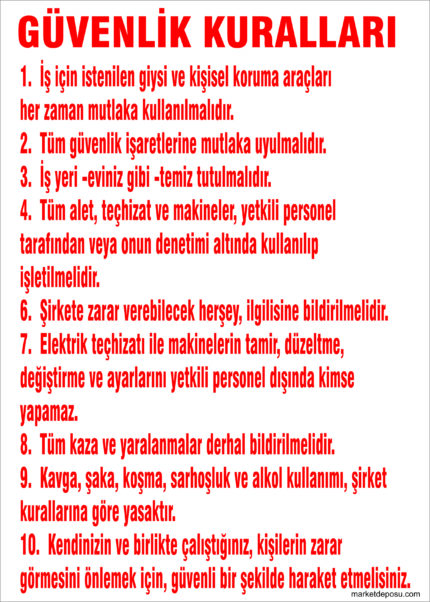 Güvenlik Kuralları