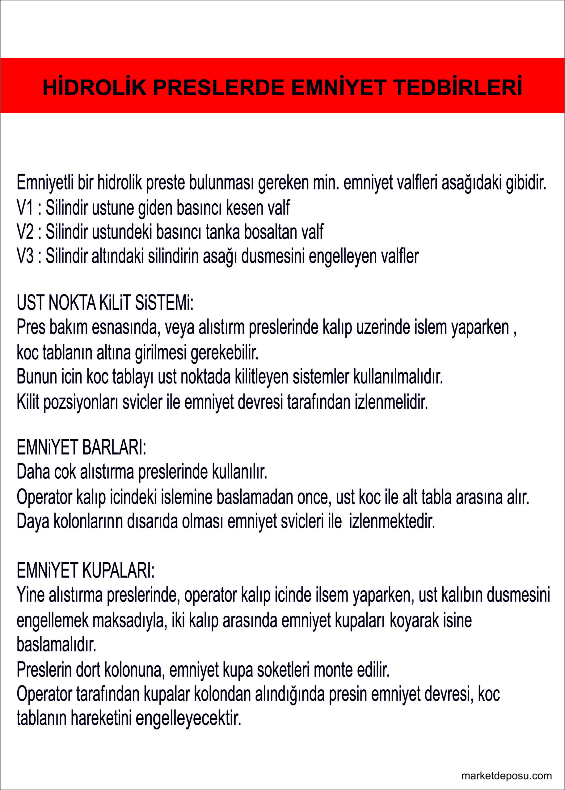 Hidrolik Pres Talimatı Hidrolik Pres Talimatı - Görsel 1