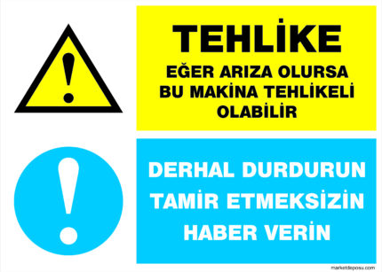 Makine Uyarı Levhası